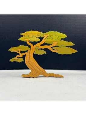 Vintage Tree Shaped Wood Puzzle